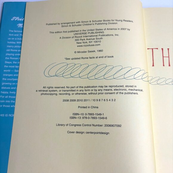 This Is Rome Book M. Sasek Hardcover Childrens Classic Universe Publishing HBDJ - Picture 3 of 16